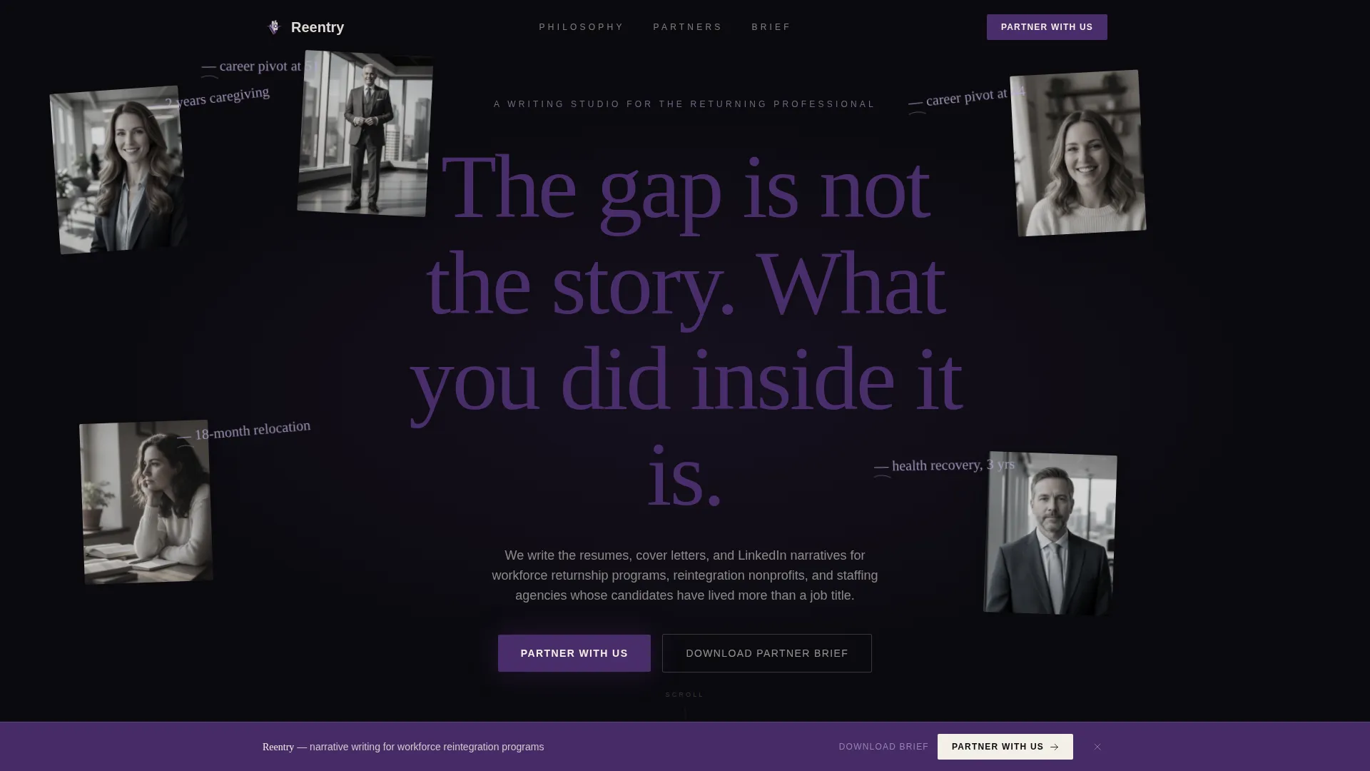 Return-to-Work Resume Writing Landing Page Template