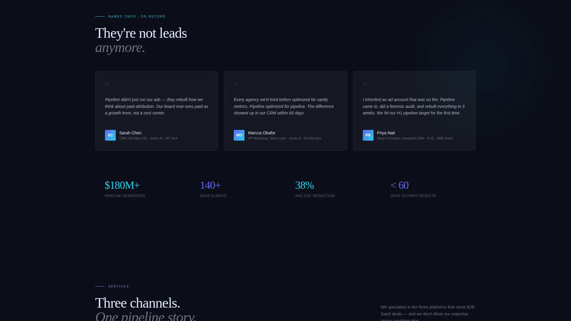 SaaS Marketing & Agency Booking Website Template