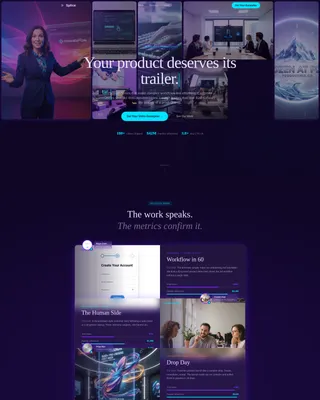 Cinematic SaaS Video Agency Landing Page Template