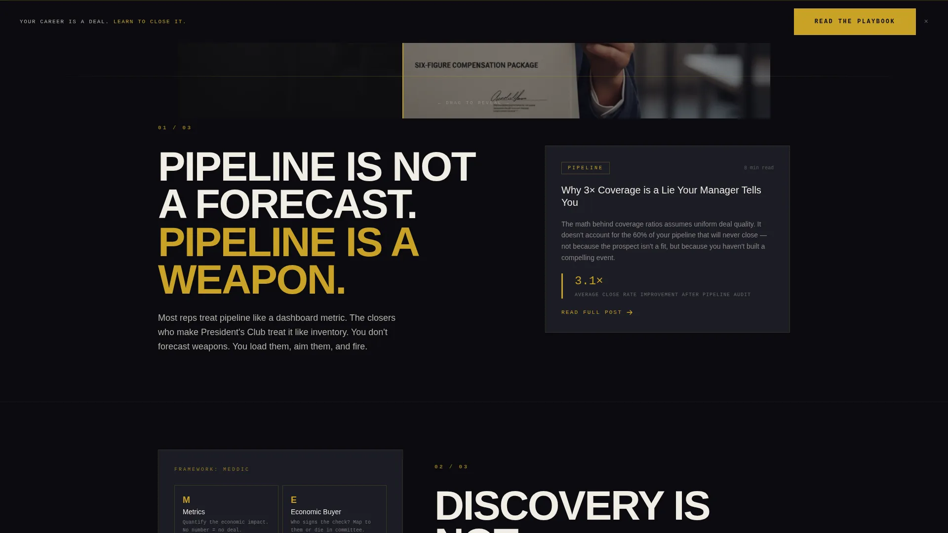 Bold Sales Executive Career Blog Landing Page