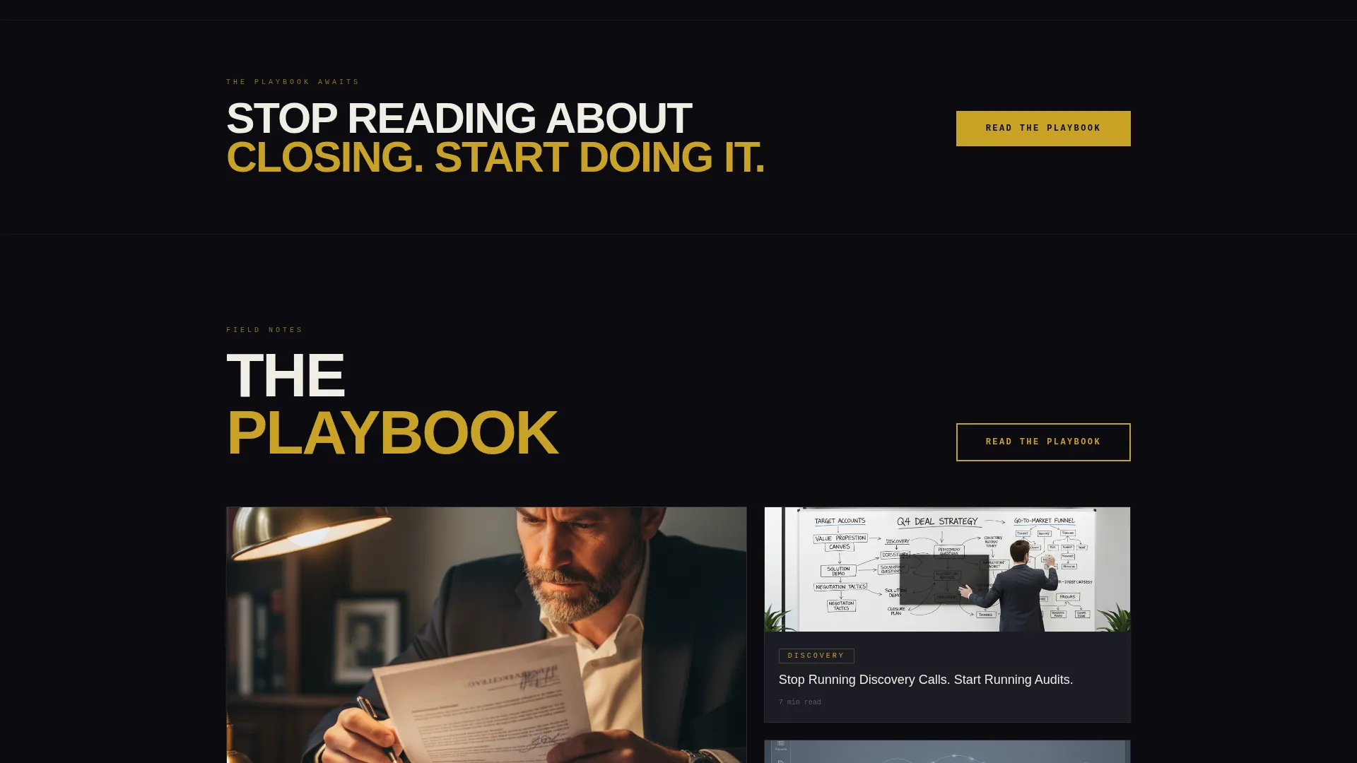 Bold Sales Executive Career Blog Landing Page