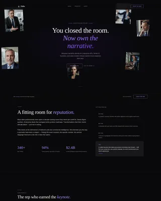 Sales Professional Executive Bio Landing Page Template