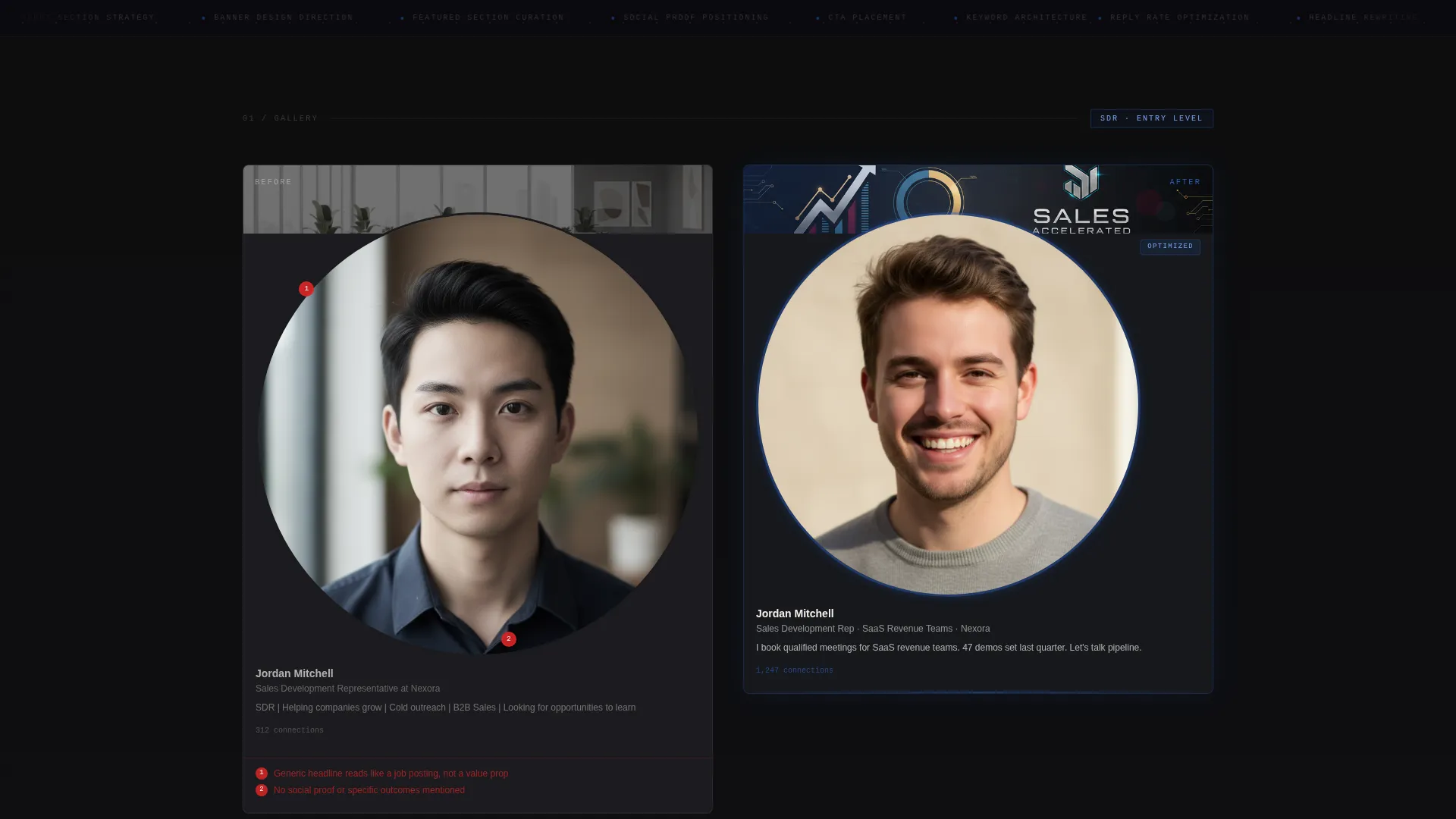 LinkedIn Profile Optimization Landing Page Template