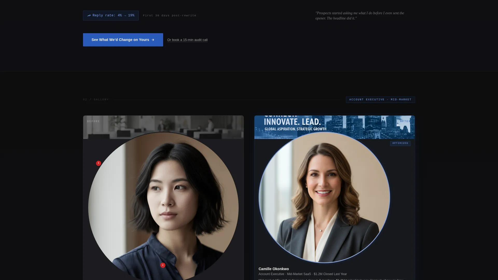 LinkedIn Profile Optimization Landing Page Template