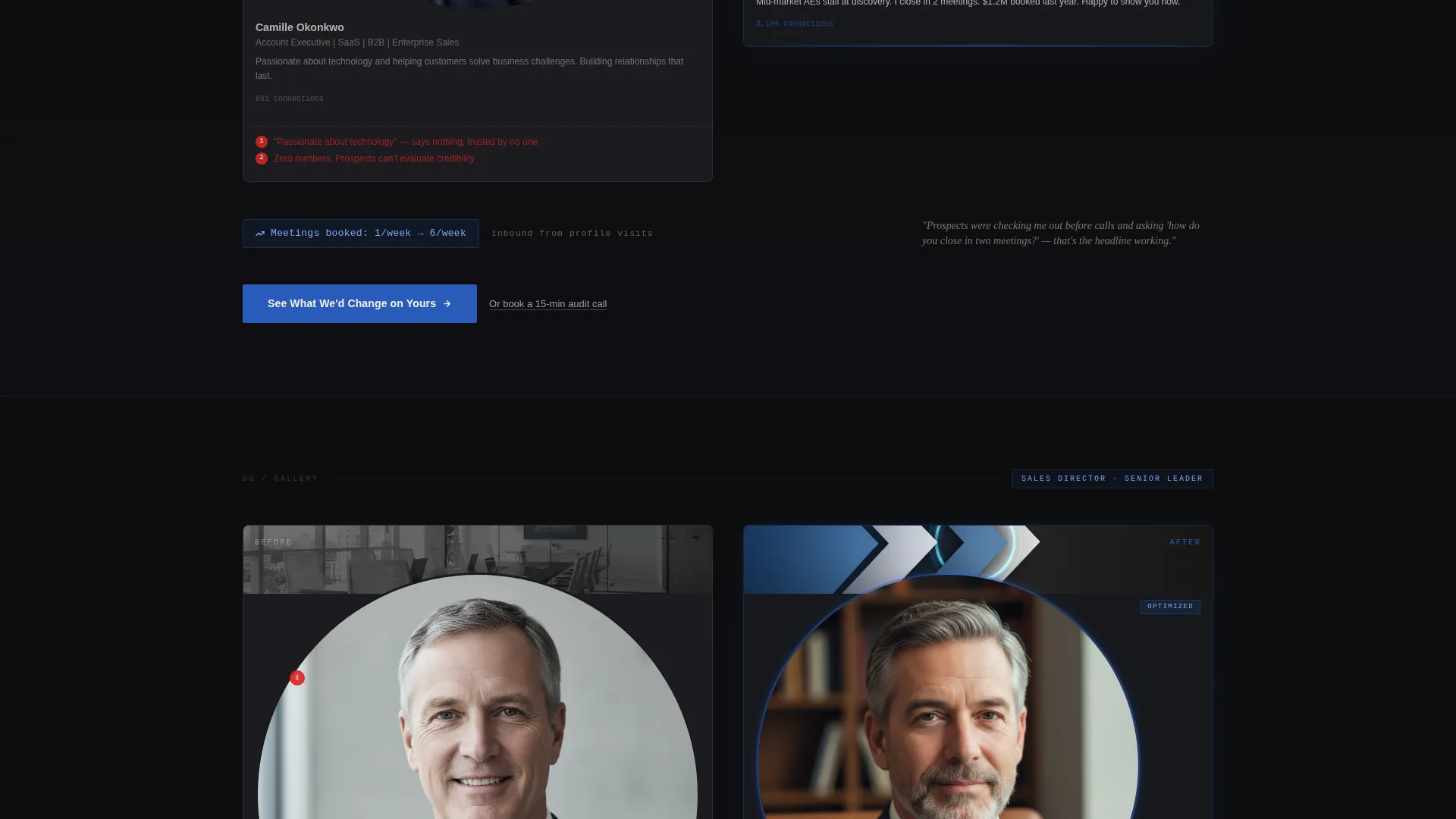 LinkedIn Profile Optimization Landing Page Template