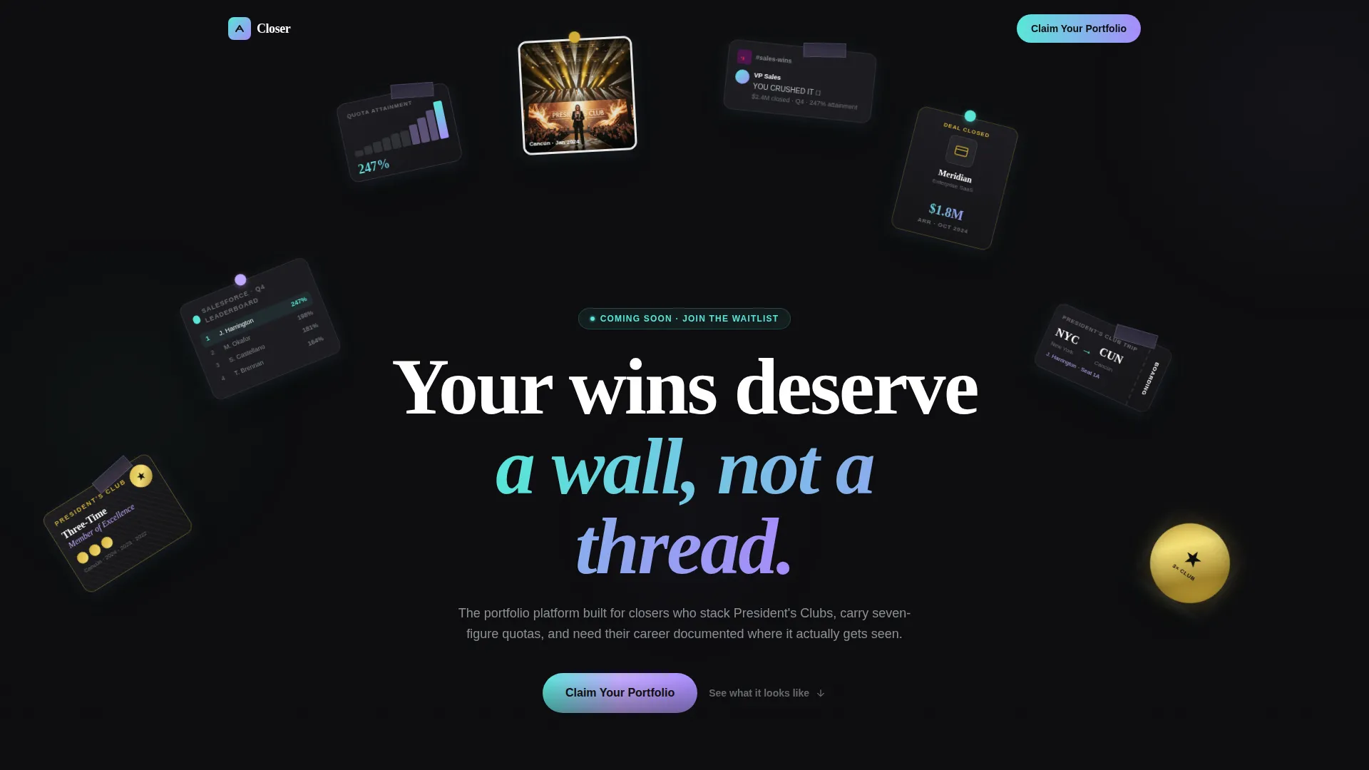 Sales Professional Portfolio Landing Page Template