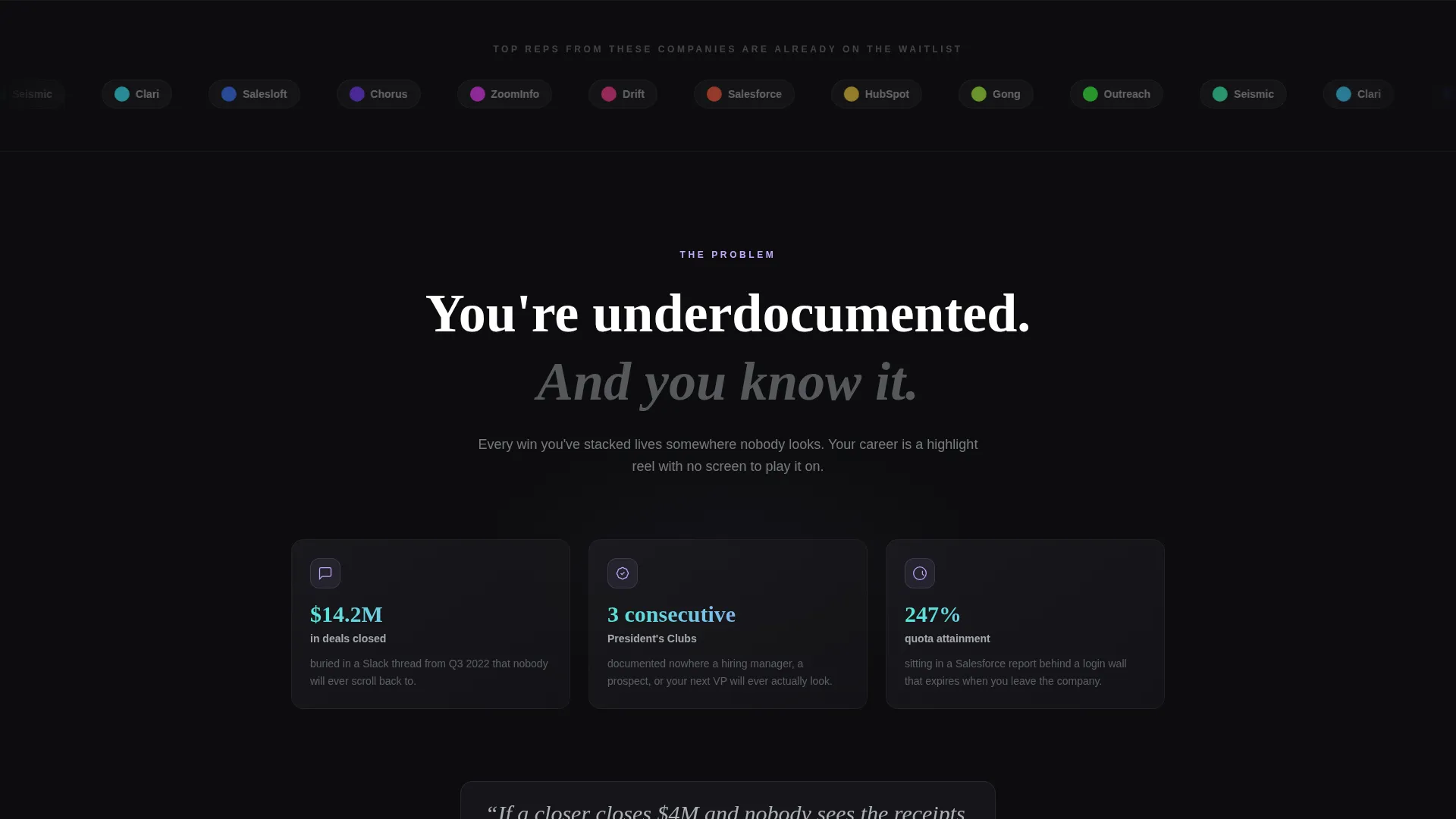Sales Professional Portfolio Landing Page Template