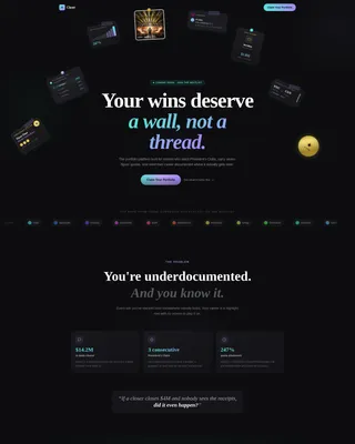 Sales Professional Portfolio Landing Page Template