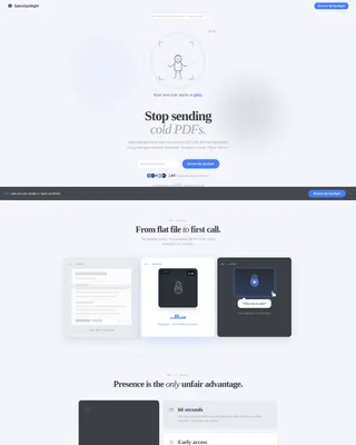 Sales Professional Video Resume Landing Page
