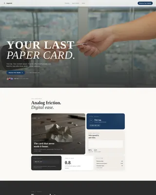 Sales Rep Digital Business Card Landing Page