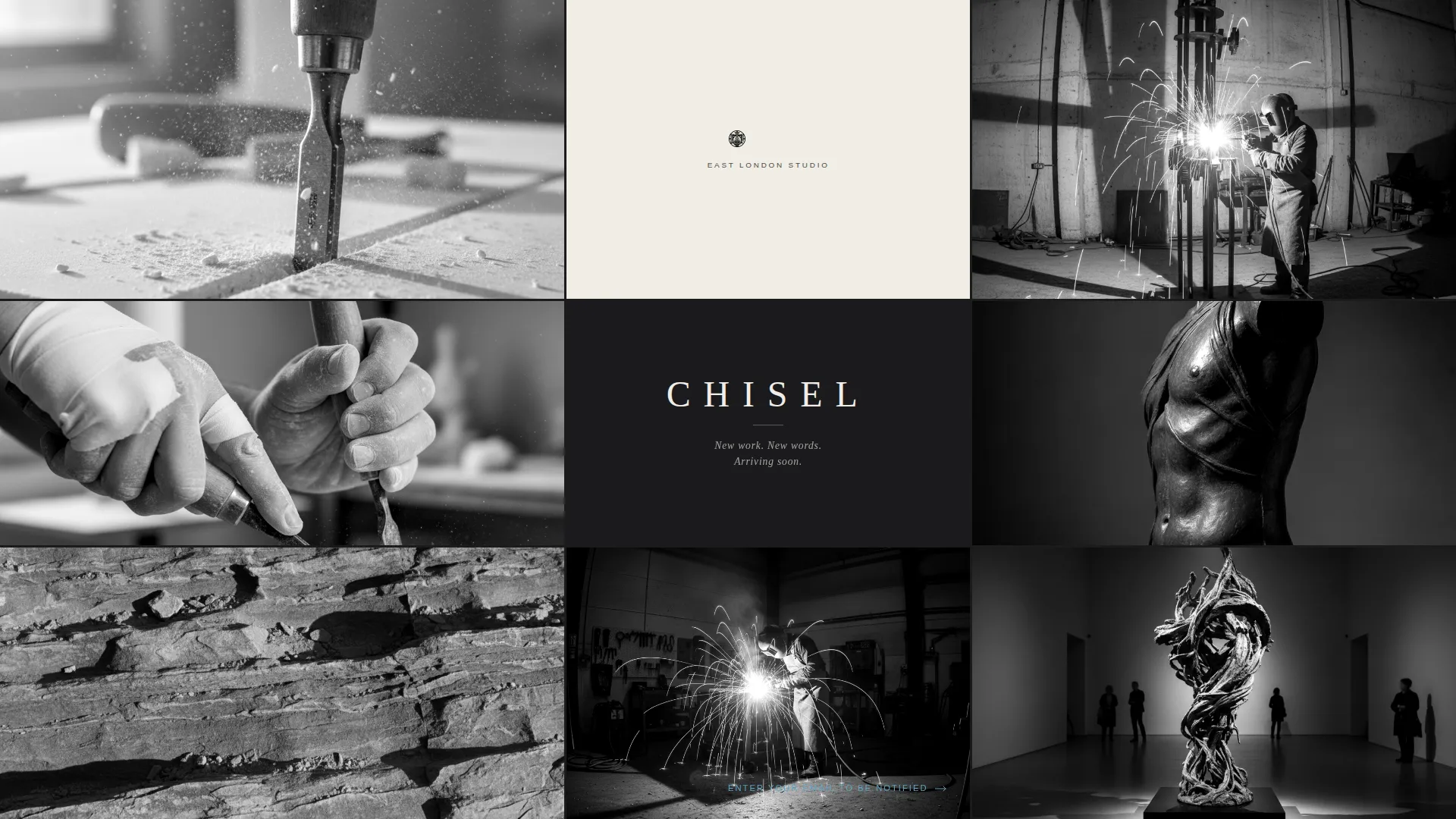 Sculptor Portfolio Coming Soon Landing Page
