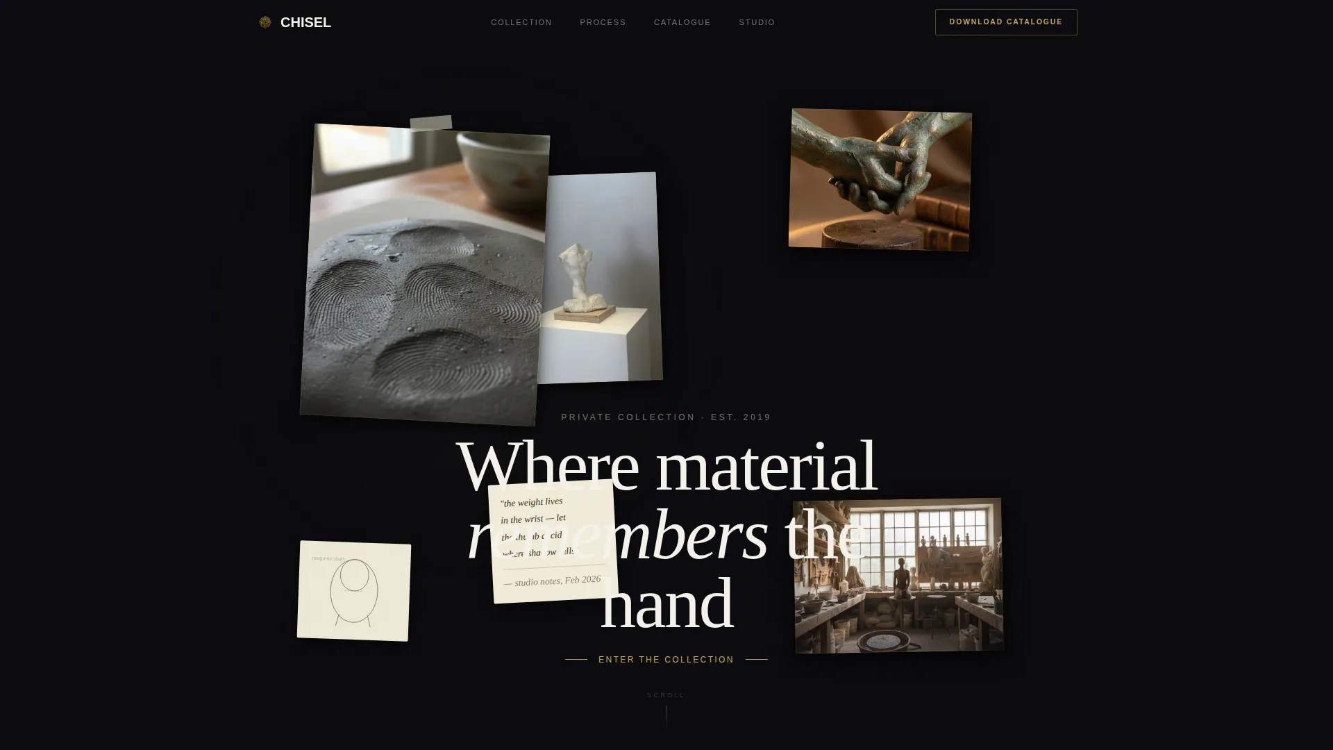 Sculptor Gallery Portfolio Landing Page Template