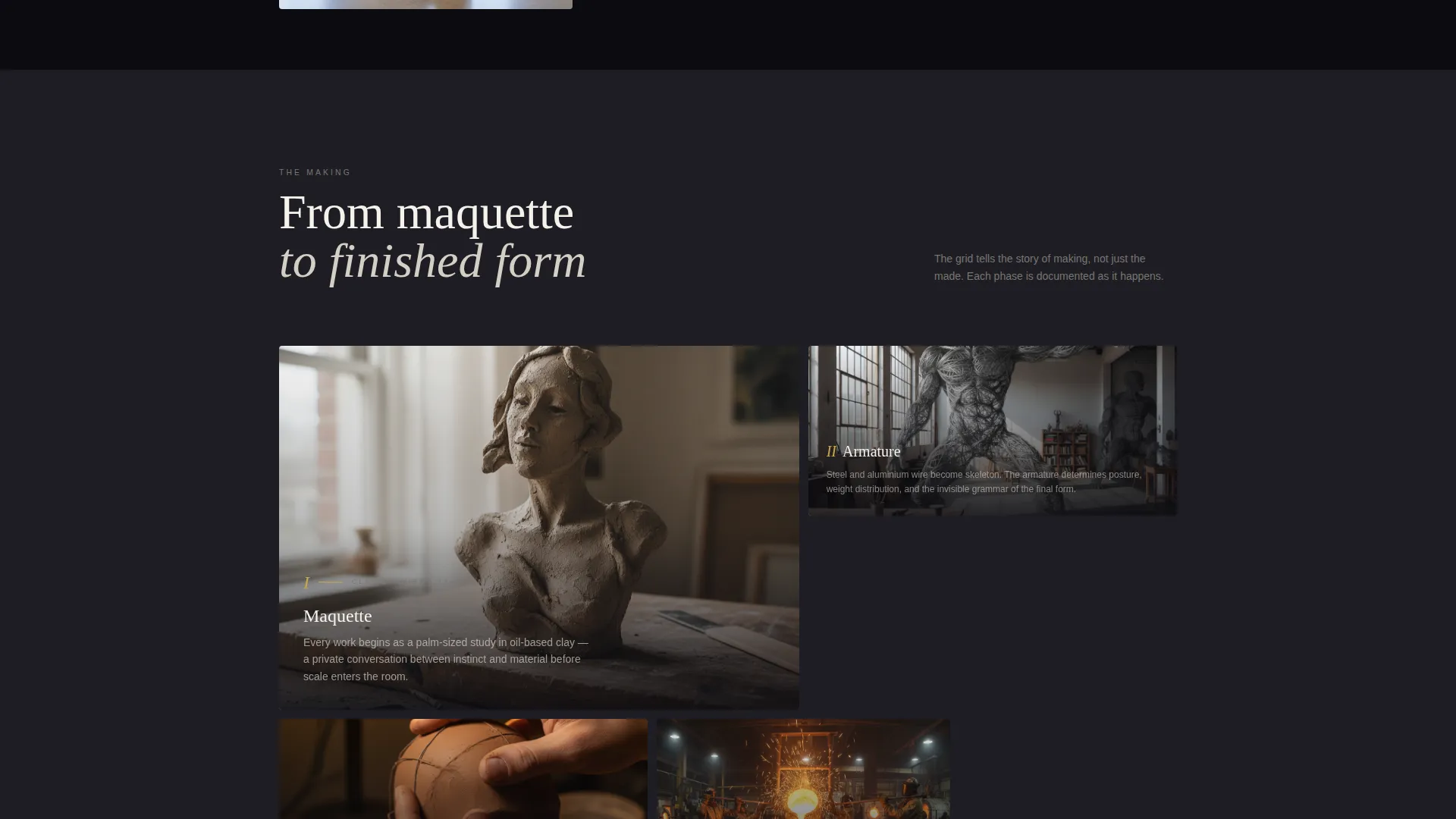 Sculptor Gallery Portfolio Landing Page Template
