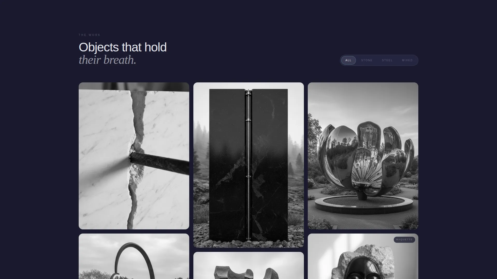 Sculptor Portfolio Portfolio Website Template