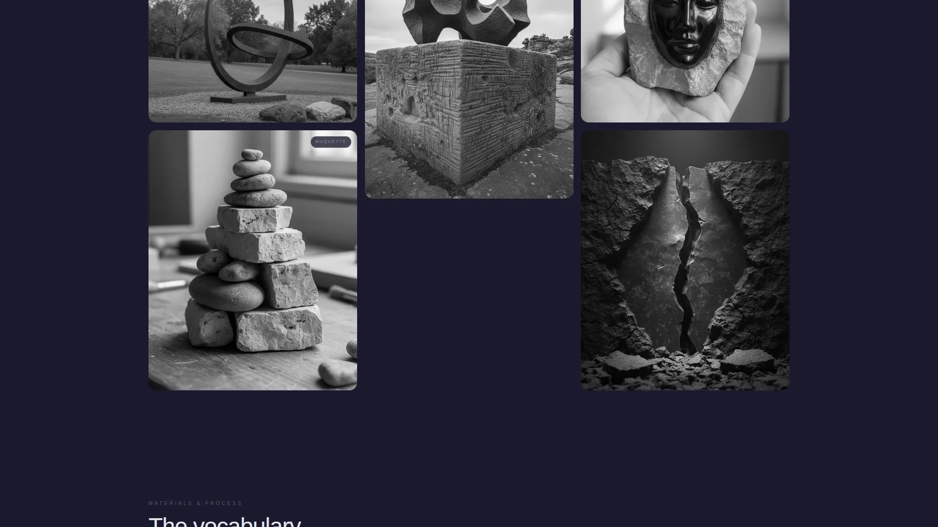 Sculptor Portfolio Portfolio Website Template