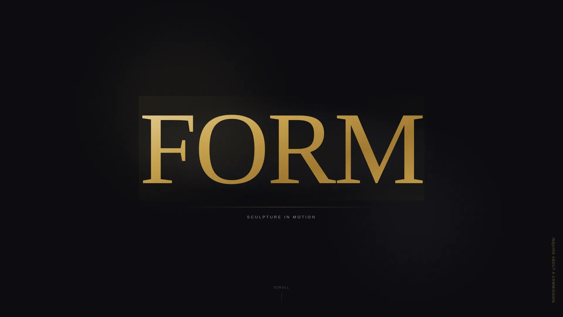Cinematic Sculptor Portfolio Landing Page Template