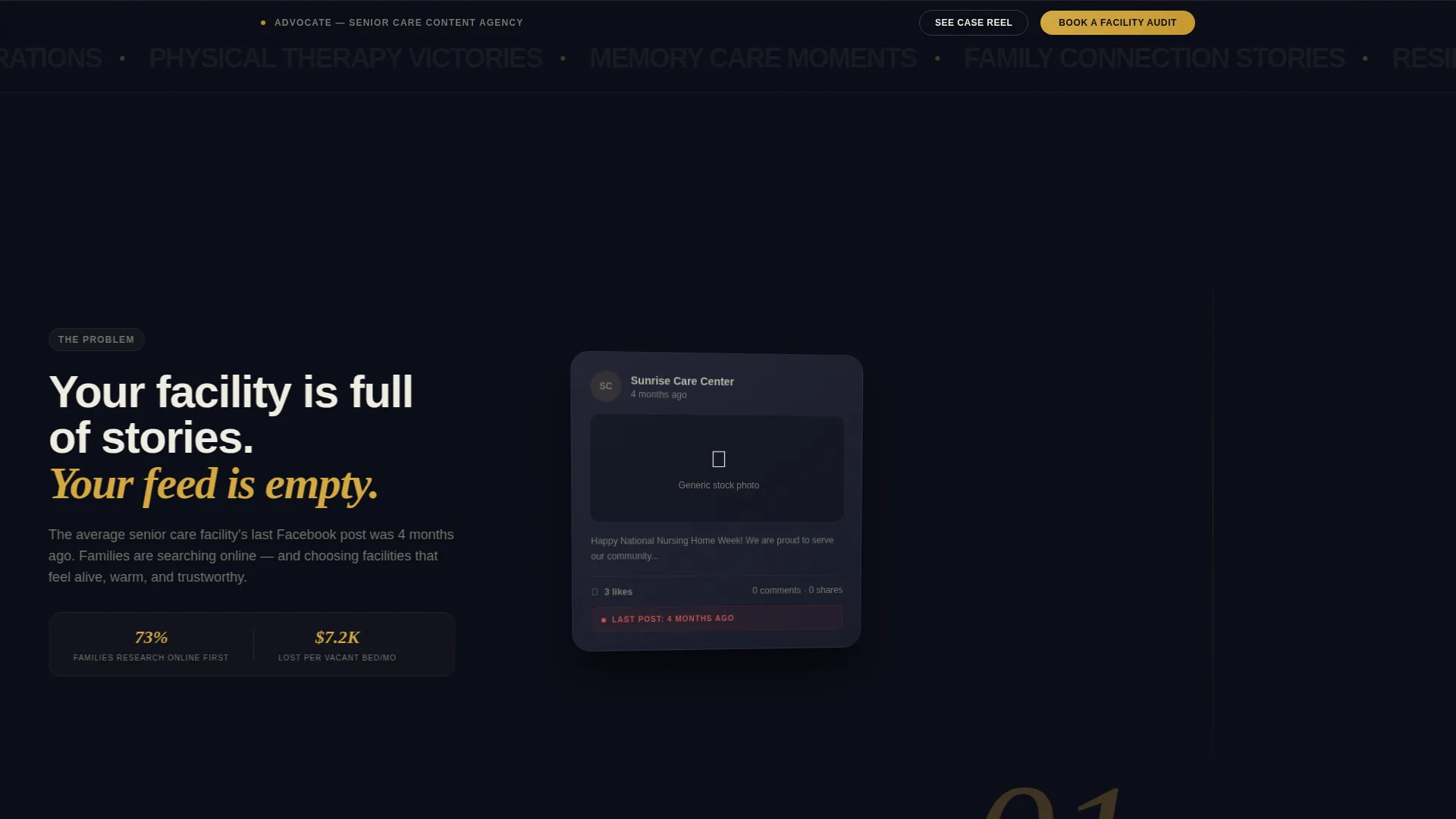 Senior Care Marketing Agency Website Template