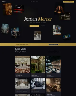 Cinematic Set Designer Portfolio Landing Page