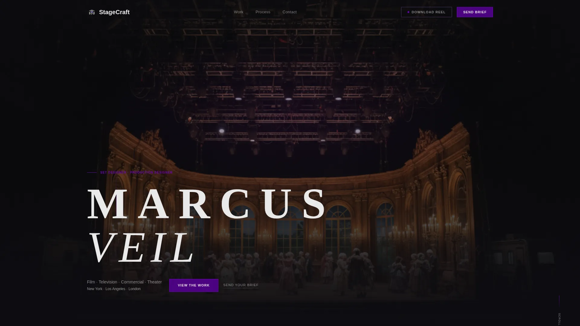 Set Designer Portfolio Landing Page Template