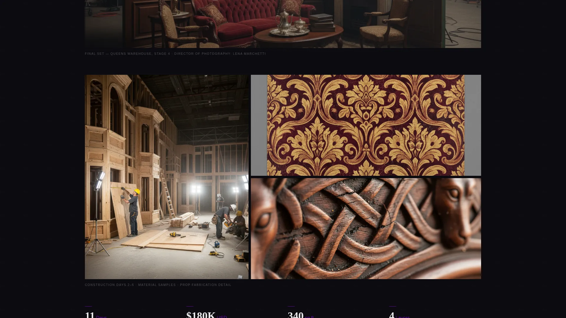 Set Designer Portfolio Landing Page Template