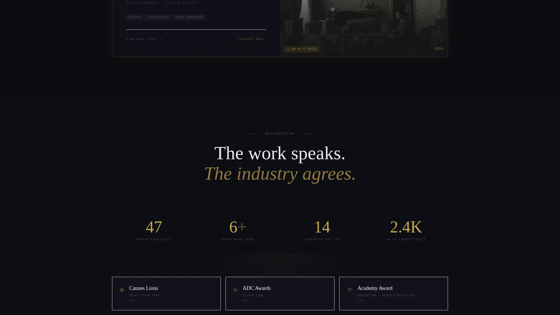Set Designer Portfolio Landing Page Template