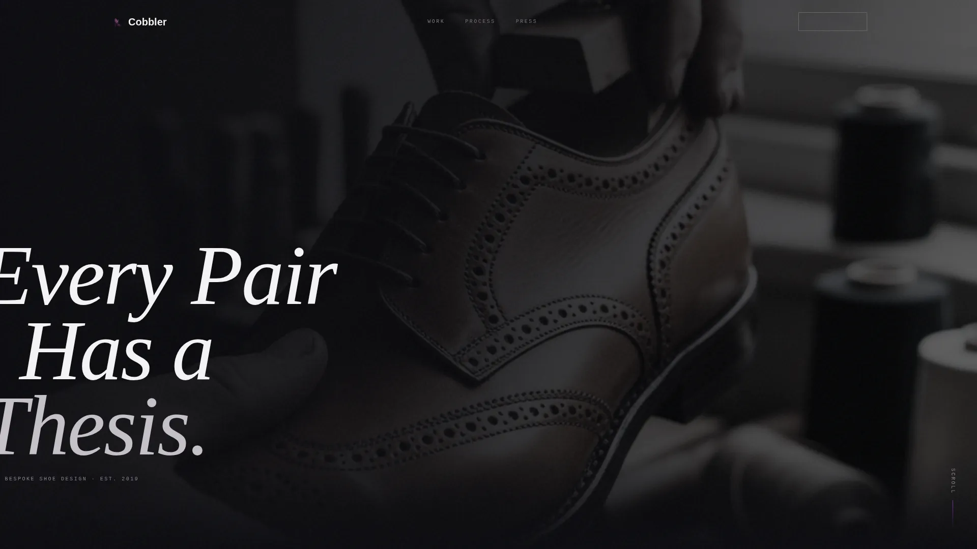 Designer Portfolio Landing Page Template | Cobbler