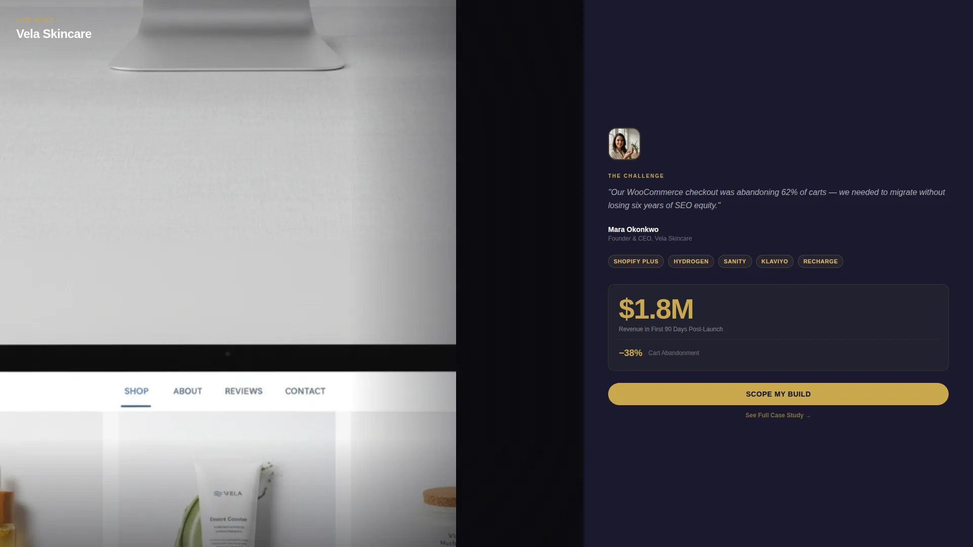 Elite Shopify Agency Landing Page Template
