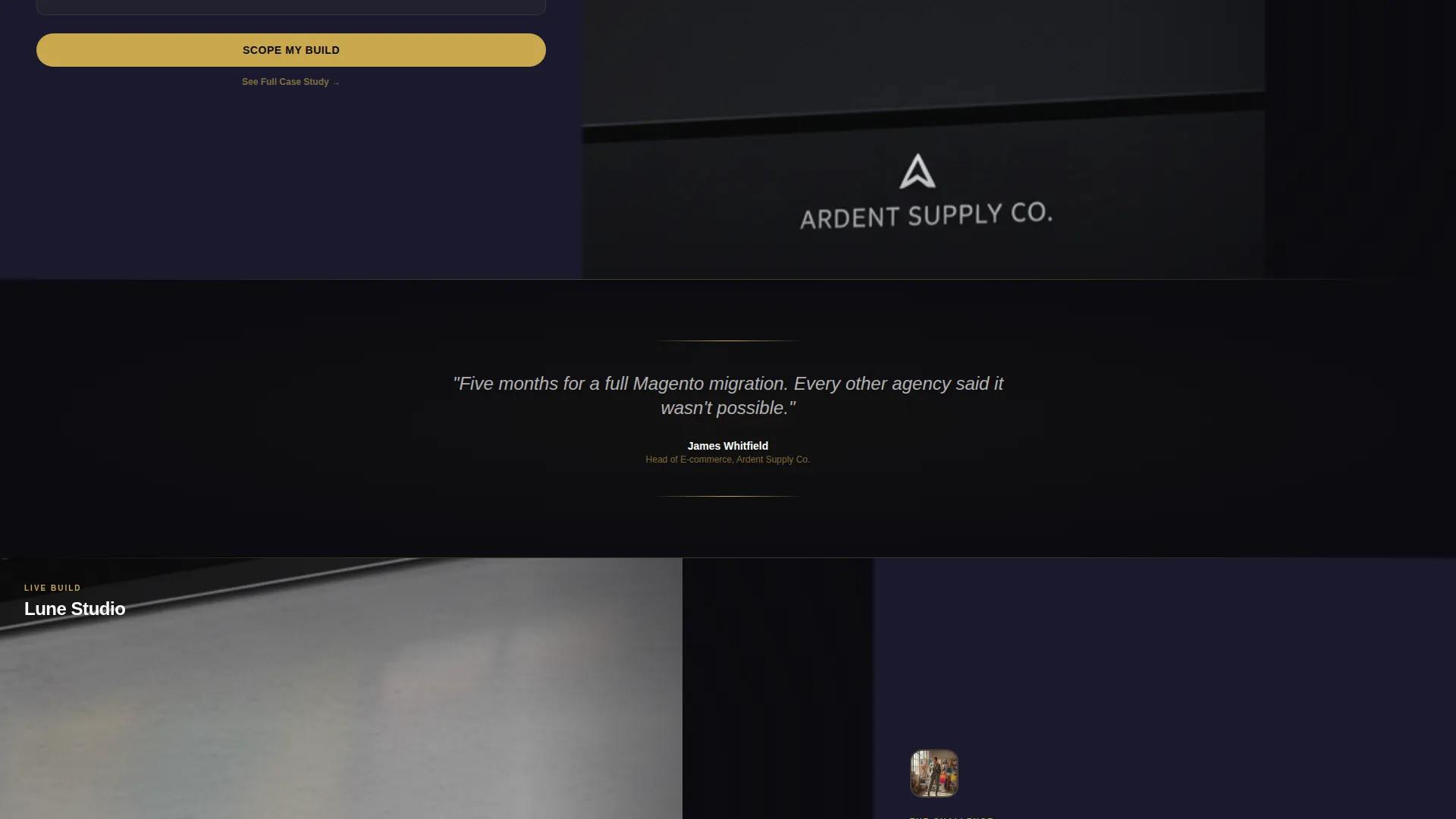 Elite Shopify Agency Landing Page Template