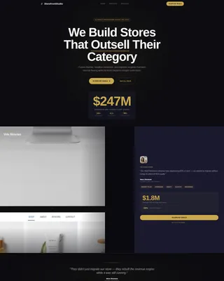 Elite Shopify Agency Landing Page Template