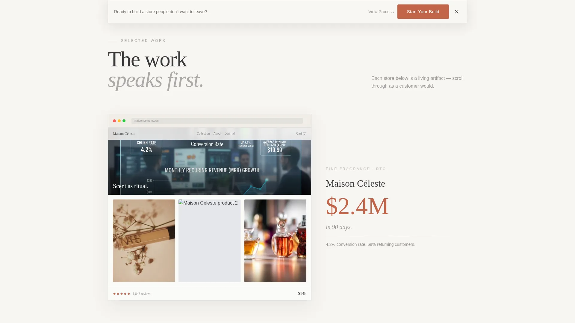 Shopify Development Agency Portfolio Website Template