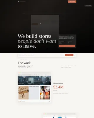Shopify Development Agency Portfolio Website Template