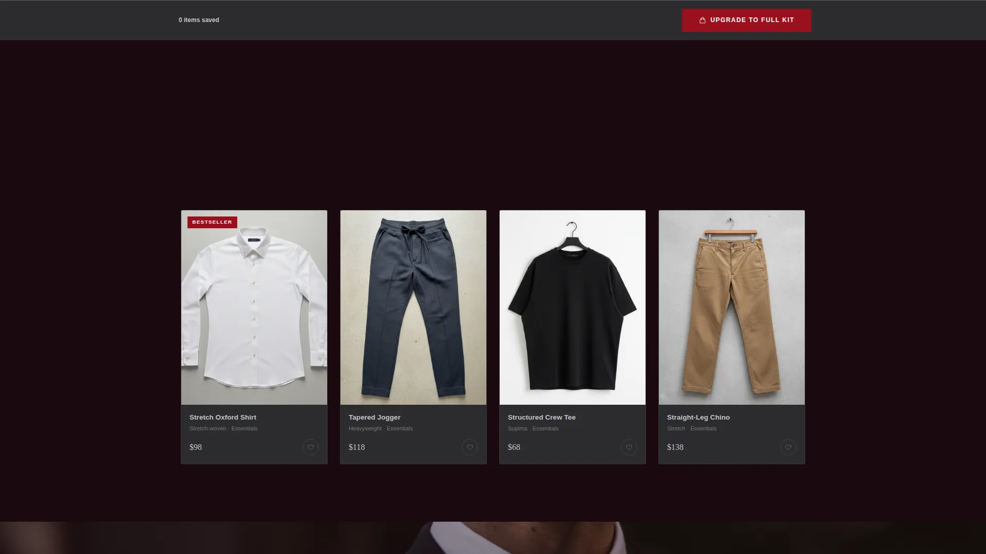 Bold Menswear Landing Page Template for Plus-Size Brands