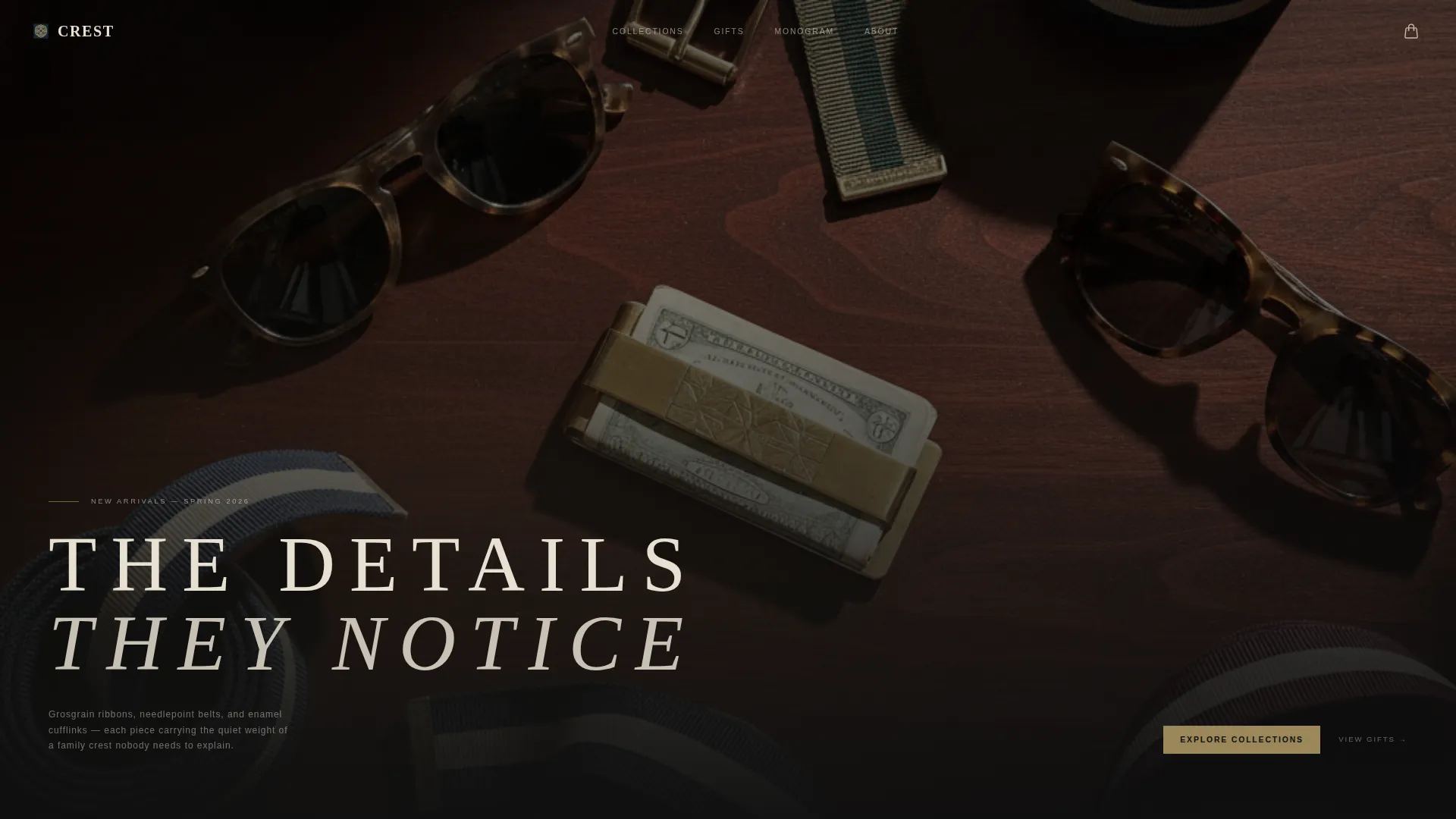 Preppy Accessories Landing Page Template