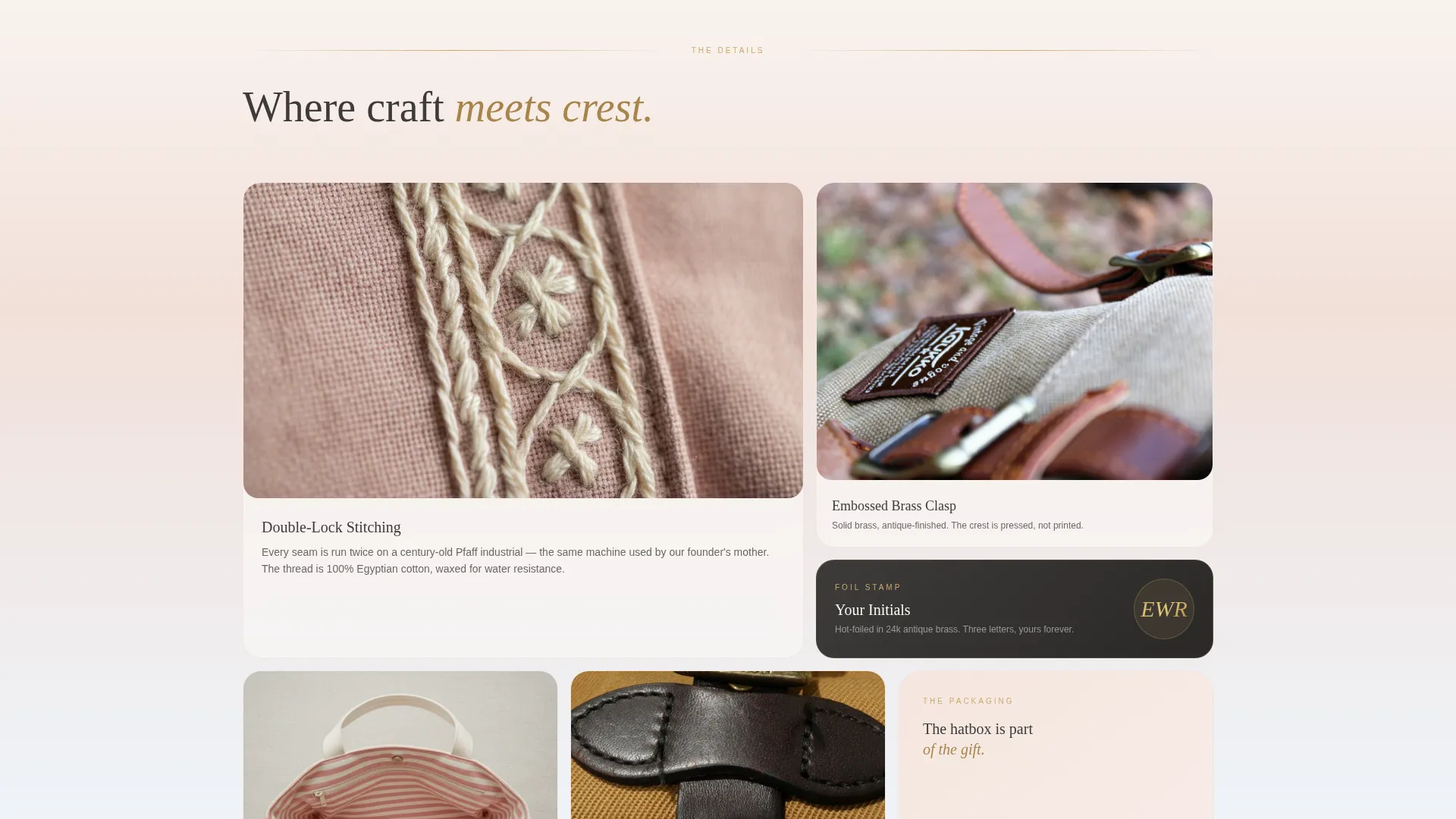 Elegant Preppy Bag Waitlist Landing Page Template