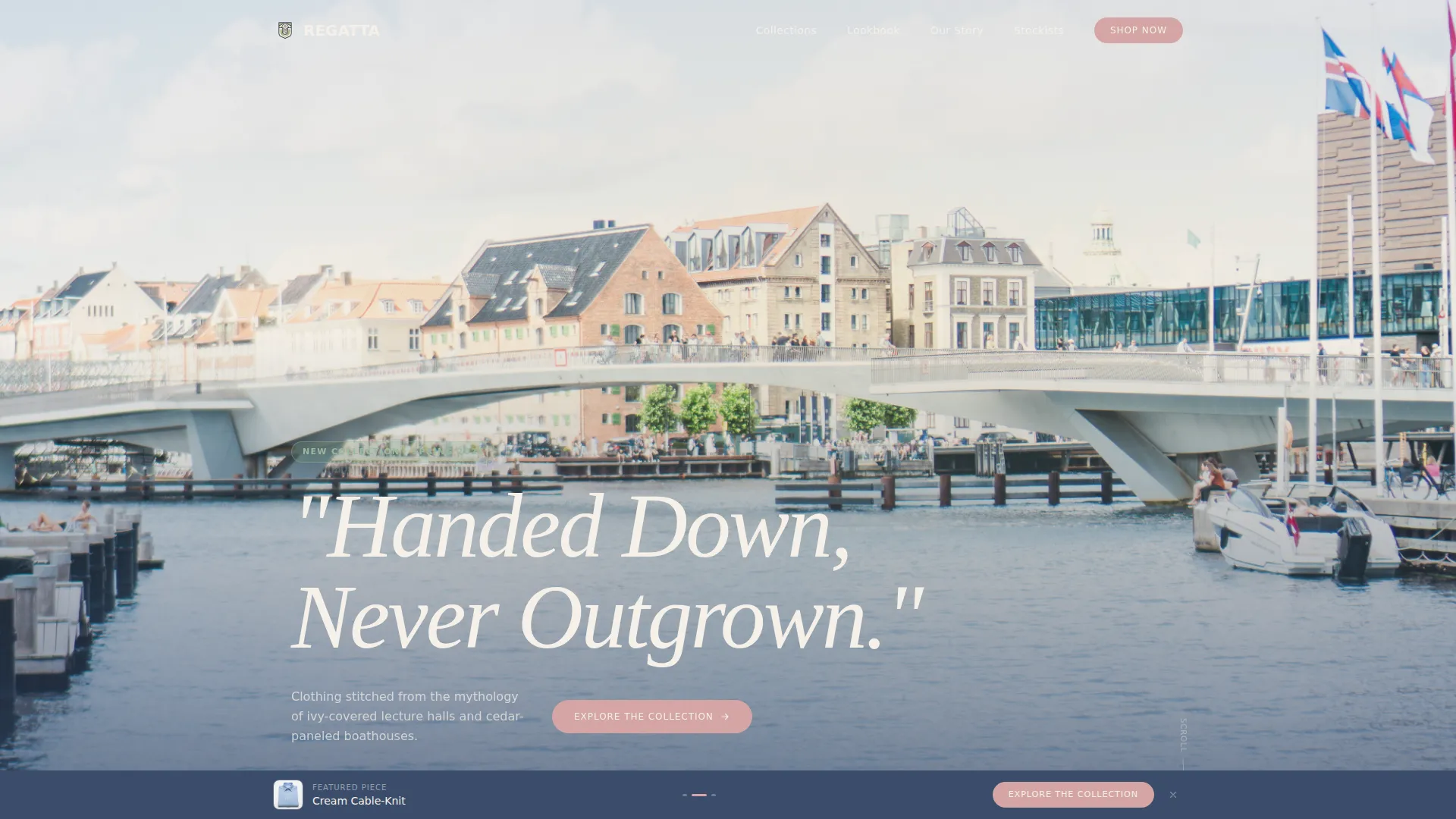 Preppy Clothing Landing Page Template