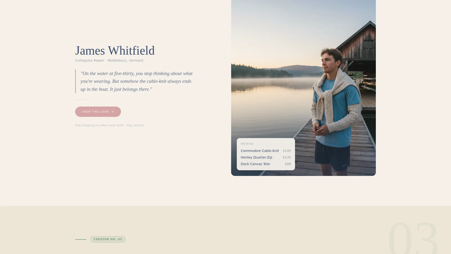 Preppy Clothing Landing Page Template