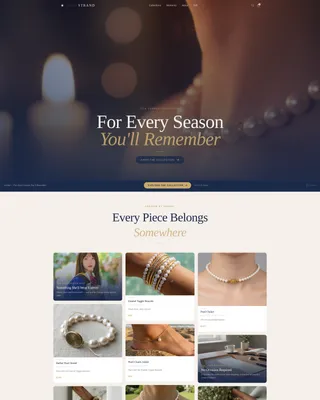 Luxe Jewelry Landing Page Template for Preppy Brands