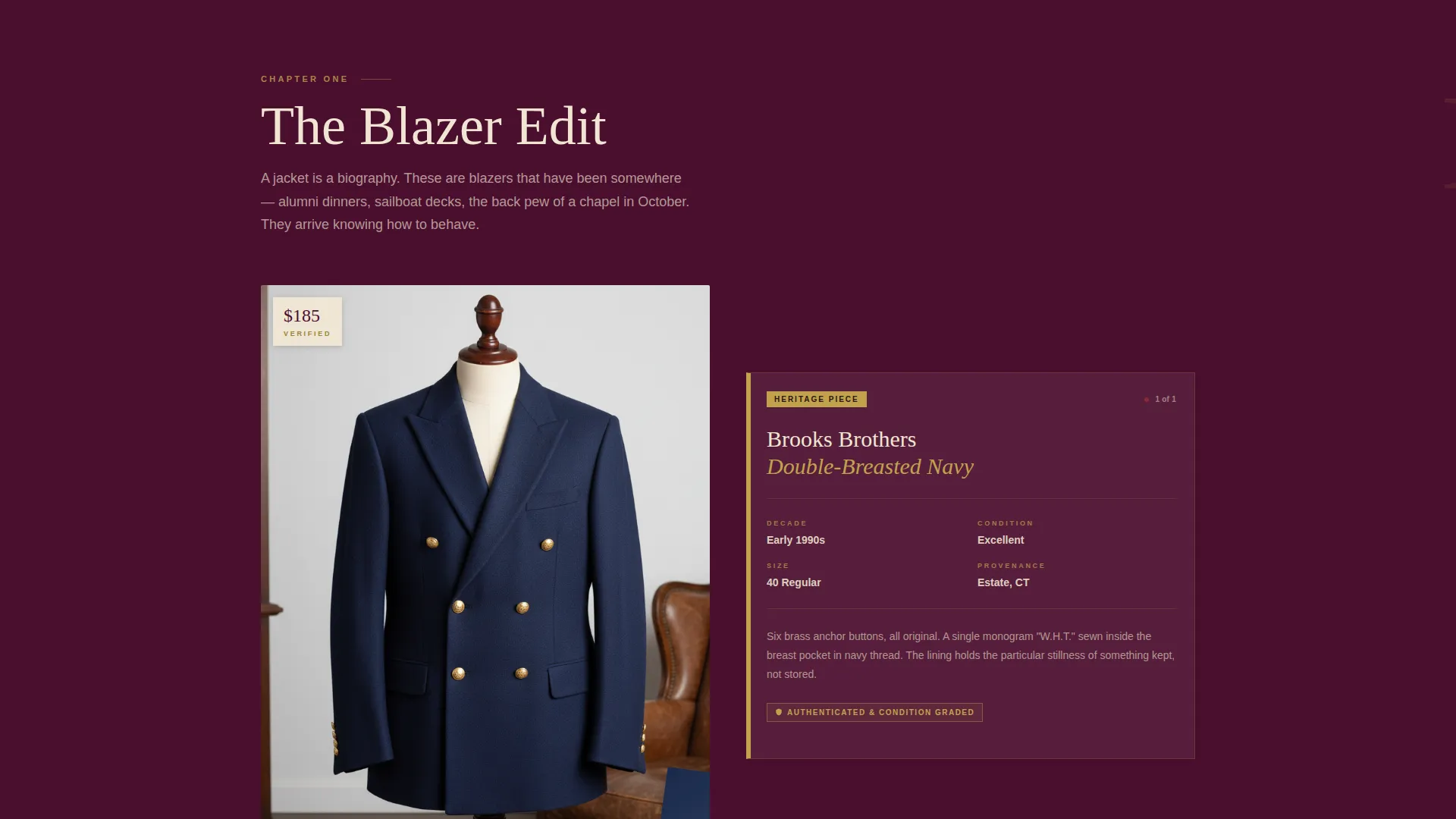 Curated Preppy Resale Landing Page Template