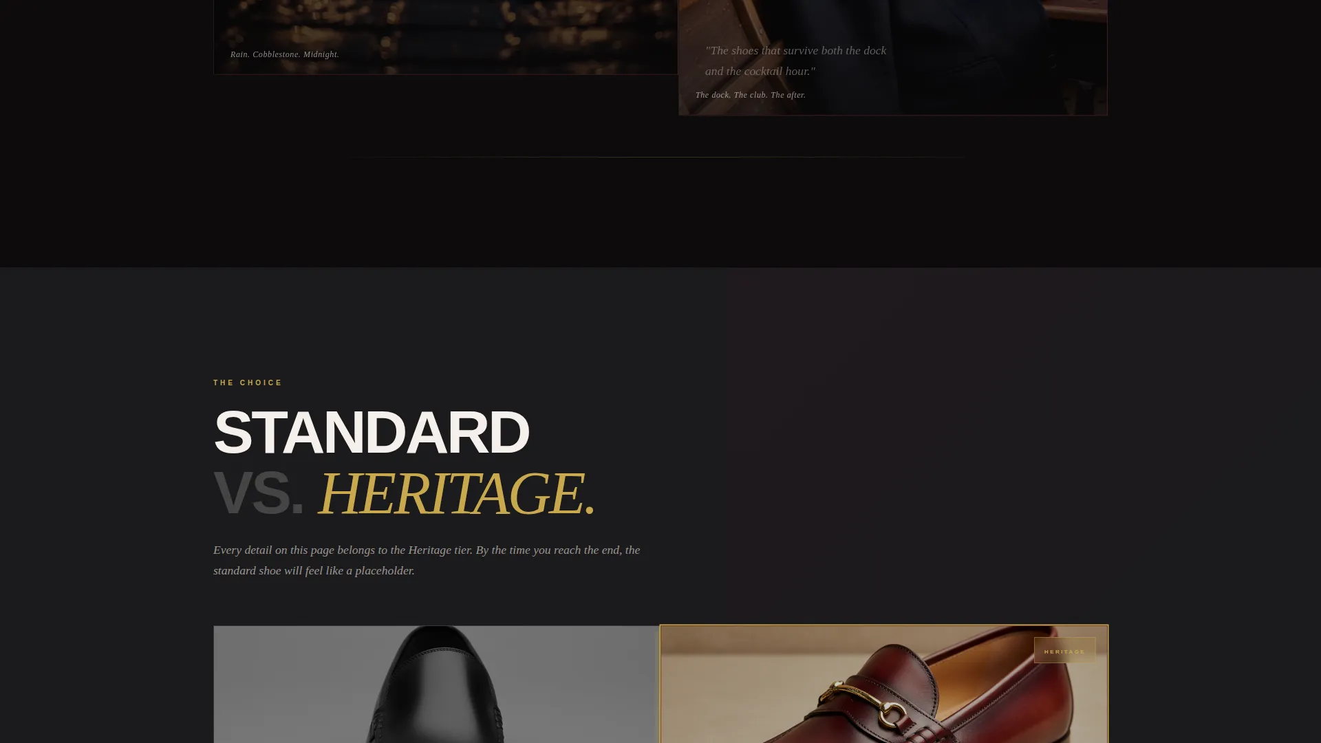 Heritage Shoe Landing Page Template