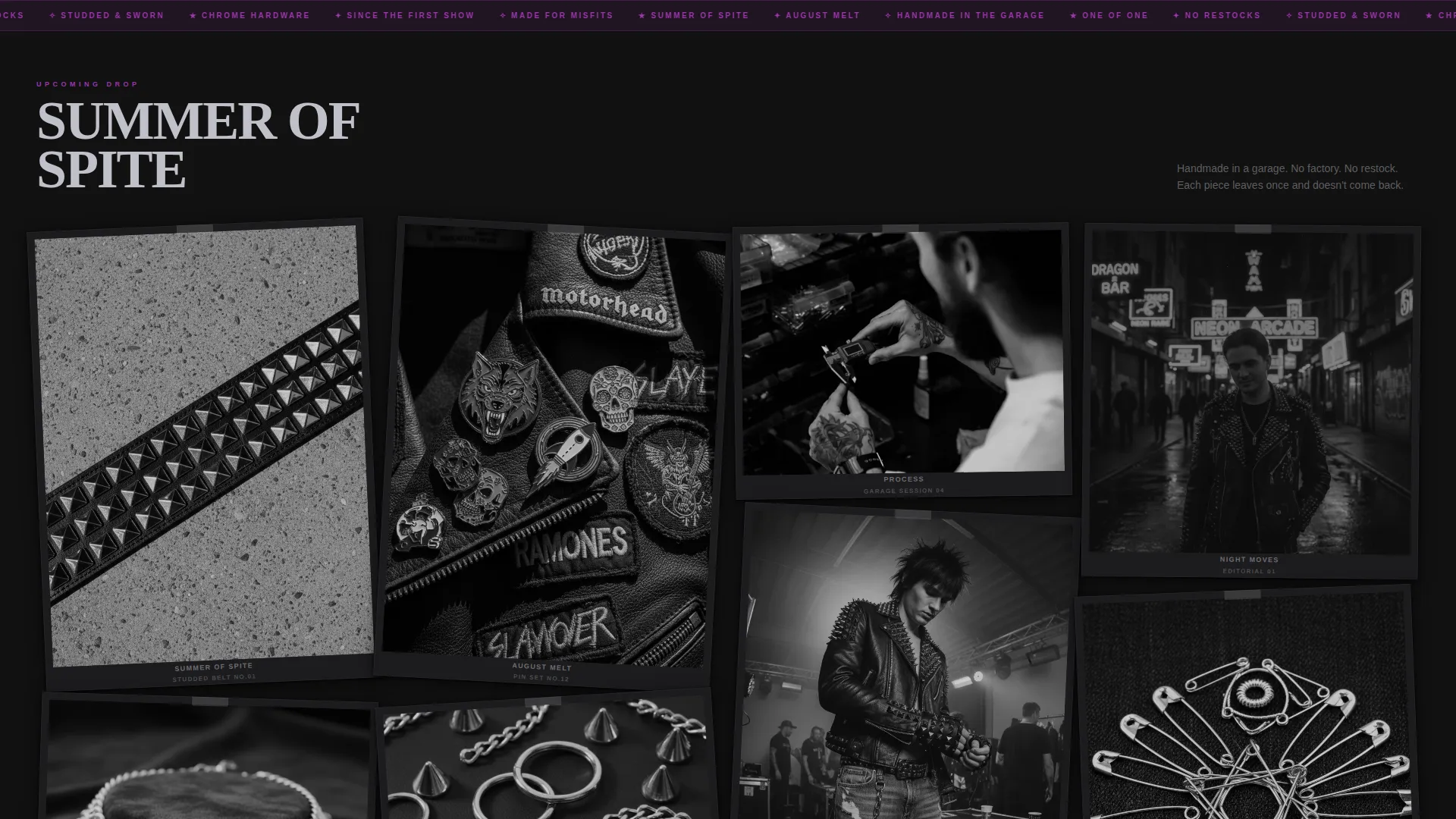 Punk Accessories Landing Page Template
