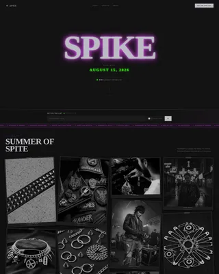 Punk Accessories Landing Page Template