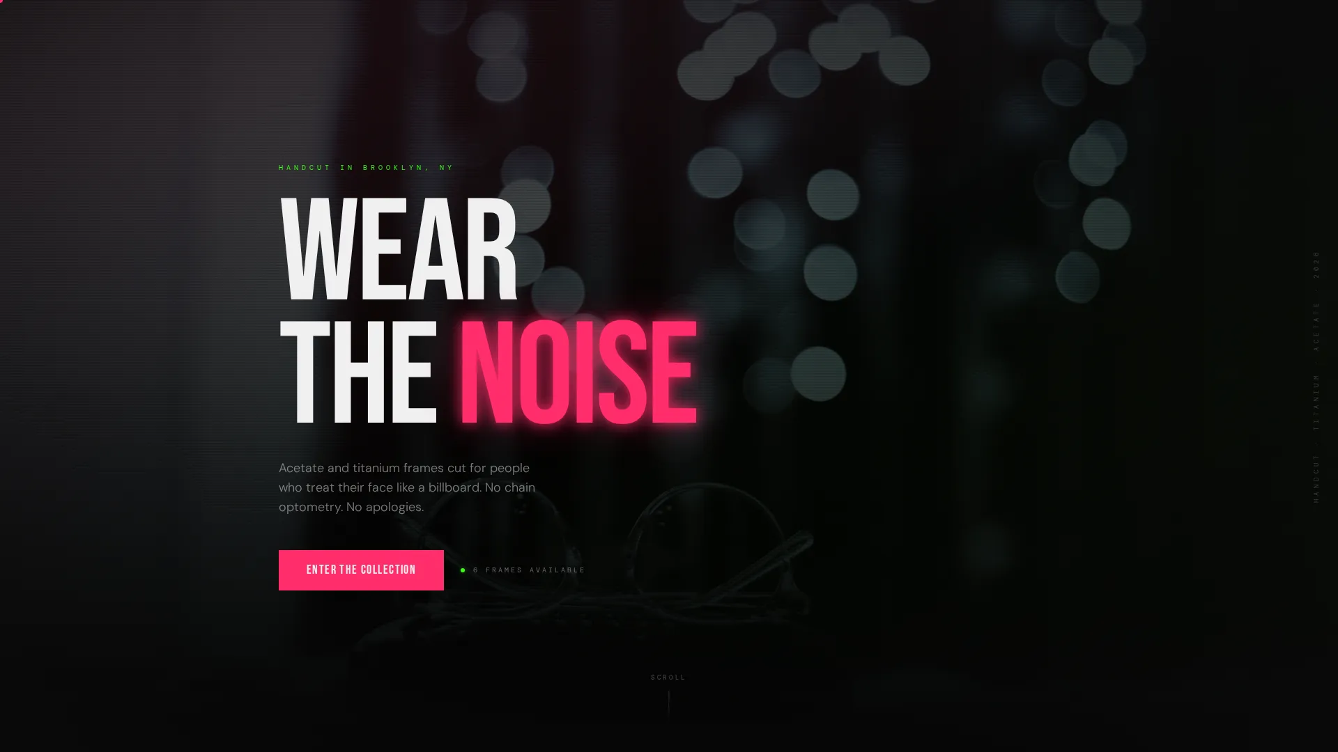 Bold Punk Eyewear Gallery Landing Page Template