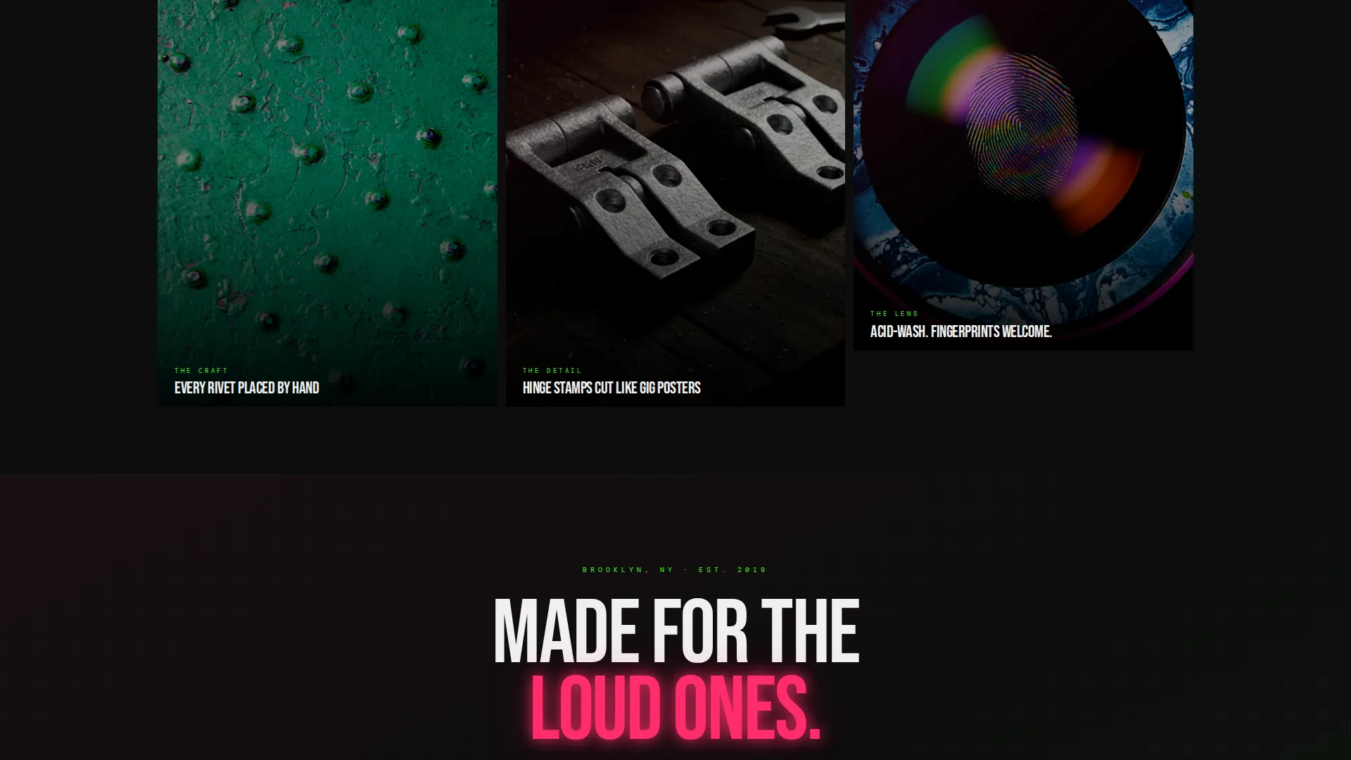 Bold Punk Eyewear Gallery Landing Page Template
