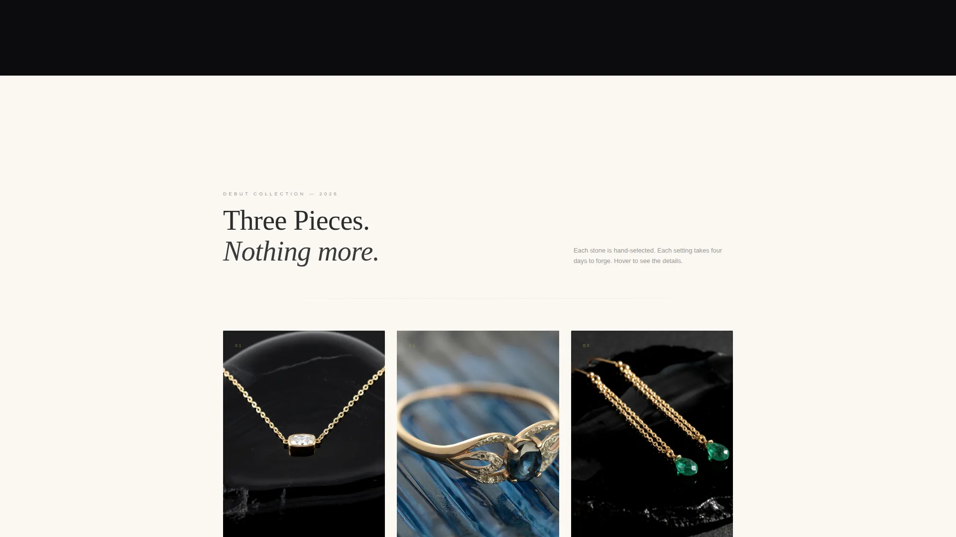Quiet Luxury Jewelry Waitlist Landing Page Template