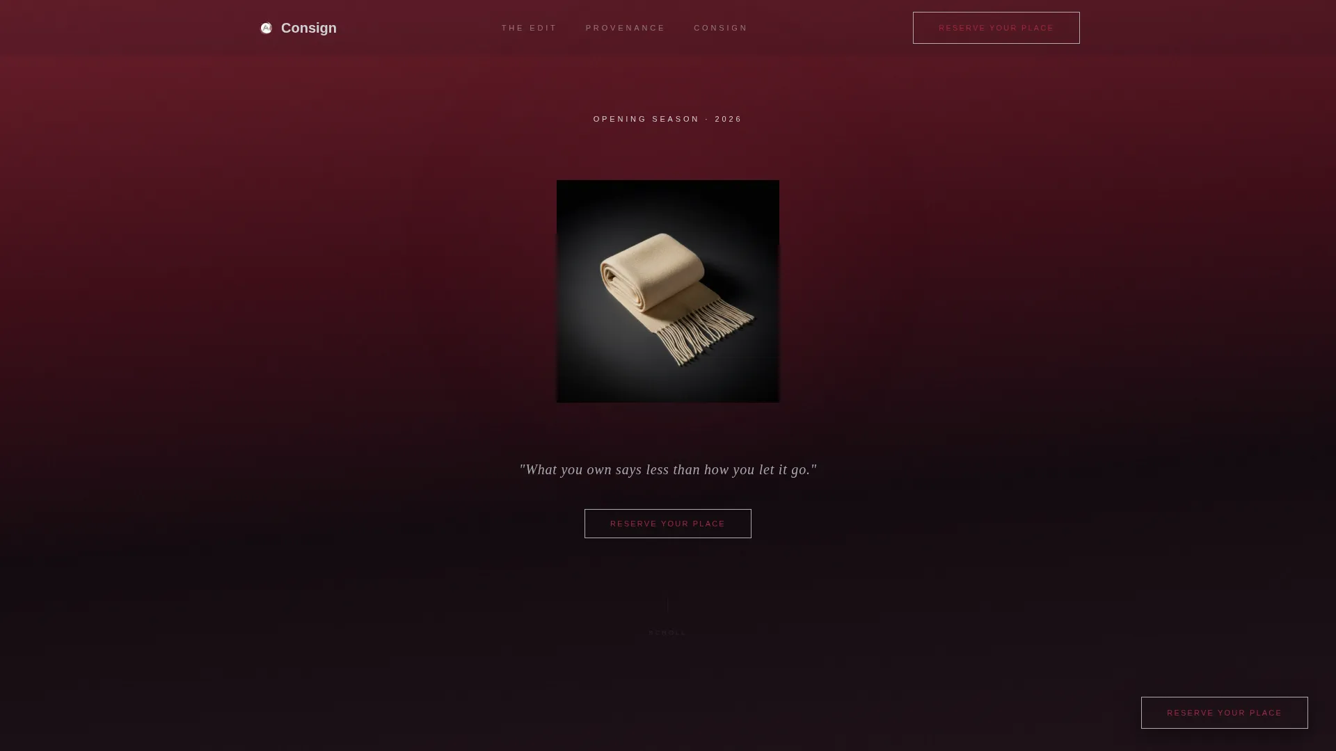 Quiet Luxury Resale Landing Page Template