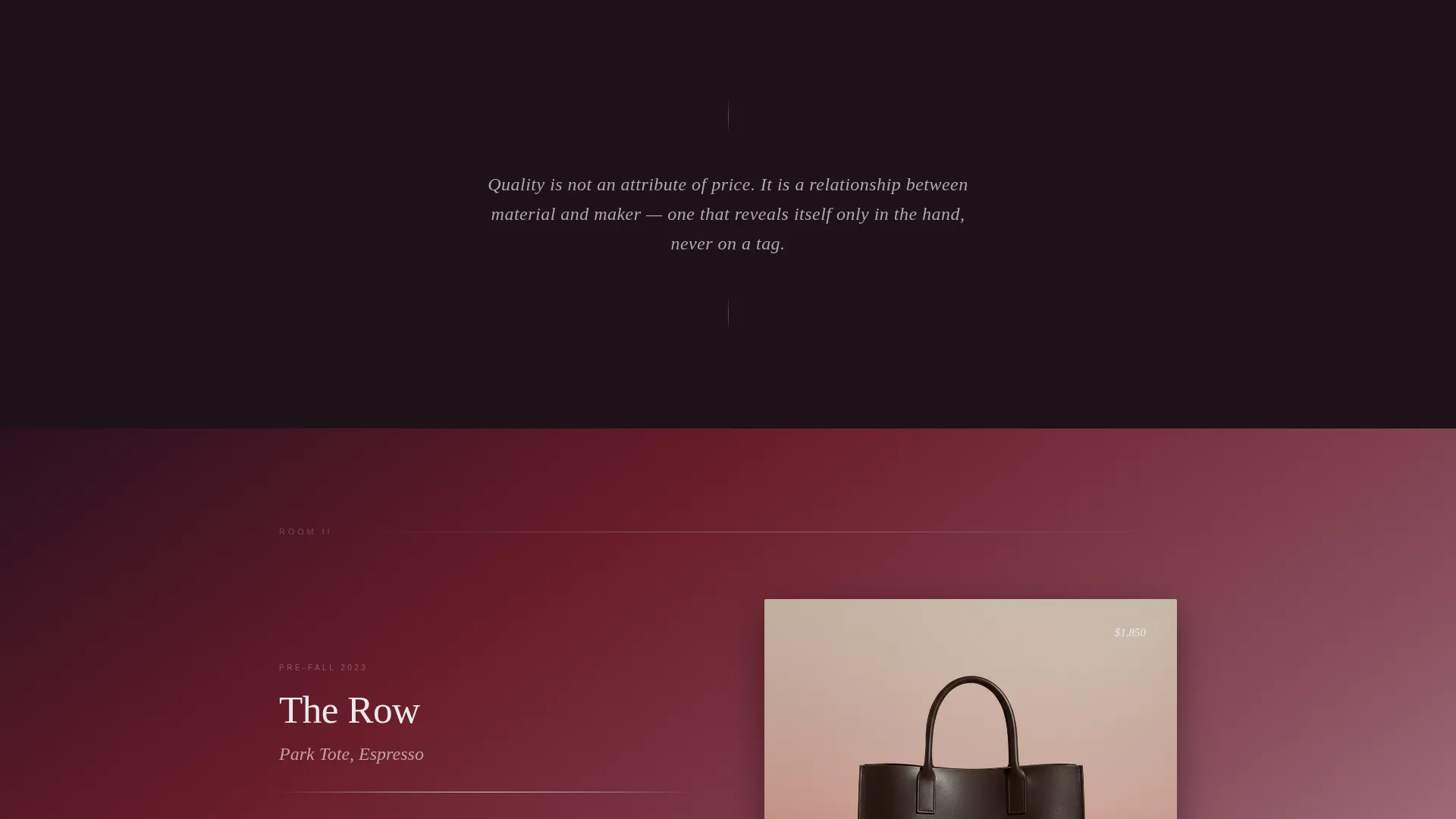 Quiet Luxury Resale Landing Page Template