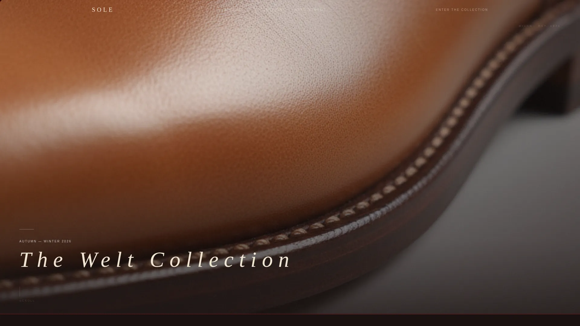 Quiet Luxury Footwear Landing Page Template