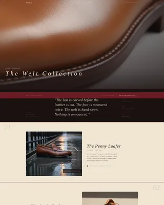 Quiet Luxury Footwear Landing Page Template