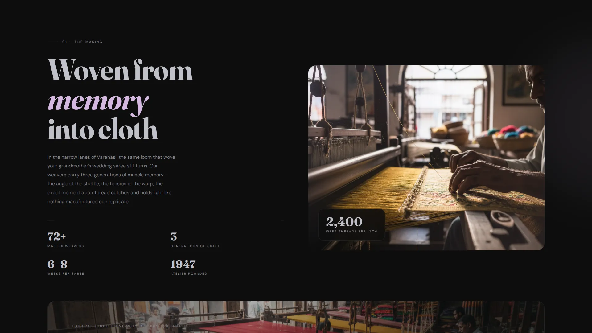 Cinematic Saree Landing Page Template