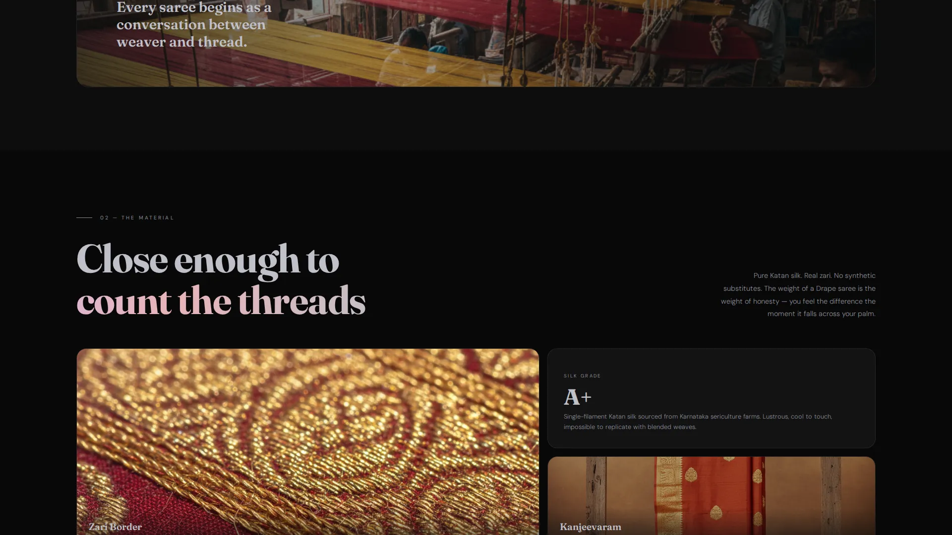 Cinematic Saree Landing Page Template